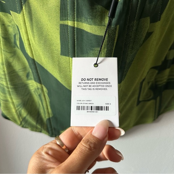 Miaou Leia Green Corset Top - Picture 8 of 9